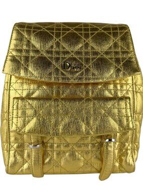 Christian Dior Backpack gold leather